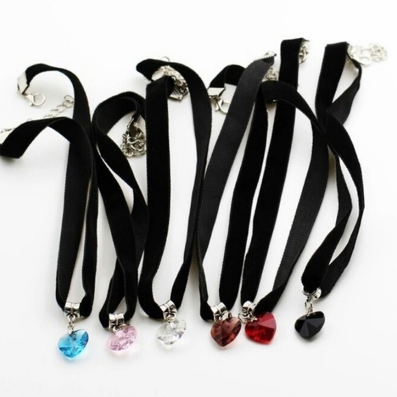 Accessories - Set of 3pcs Colors Simple Heart Necklaces & Pendants Lace